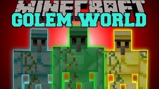 MInecraft GOLEM WORLD MORE GOLEMS WITH SPECIAL ABILITIES Mod Showcase [upl. by Eselrahc]