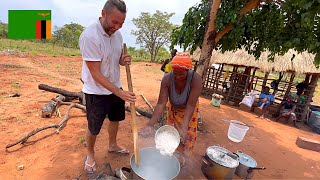 Foreign Man Working Hard in Zambia Village 🇿🇲 [upl. by Levey339]