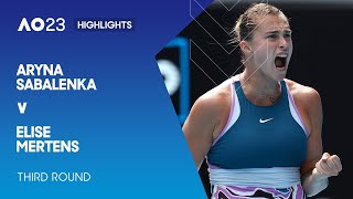 Aryna Sabalenka v Elise Mertens Highlights  Australian Open 2023 Third Round [upl. by Yenreit]