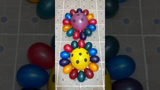 ASMR Beautiful Water Colors Balloons 2balls balloons and mini rainbow balloons popping reverse [upl. by Gerge975]