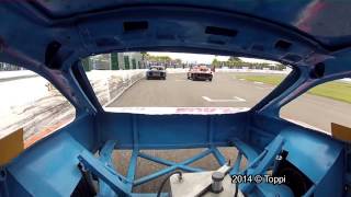 Posterholt Raceway 13072014 Onboard Saloon Stockcar 77 2nd Heat Rear View 847 [upl. by Dougy]