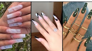 new year nail designs  marble nail ideas [upl. by Alikat]