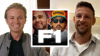 Hamilton vs Alonso – Whos Faster Talking F1 with Jenson Button  Nico Rosberg  Podcast 20 [upl. by Bamberger]