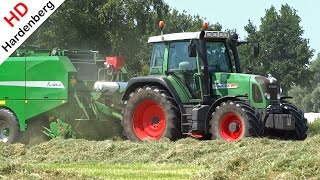 Fendt 415 Vario TMS  McHale Fusion 2  Baler wrapper  Ede  Netherlands  2014 [upl. by Nutsud]