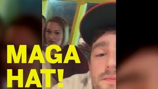 Woman Harasses Man With MAGA Hat [upl. by Hsaka199]