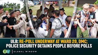 ULB REPOLL UNDERWAY AT WARD 20 DMC POLICE SECURITY DETAINS PEOPLE BEFORE POLLS [upl. by Ajssatan]