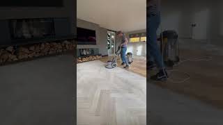 Effortless Floor Sanding floorsanding diy woodworking hardwoodfloors homeimprovement [upl. by Anaiek]