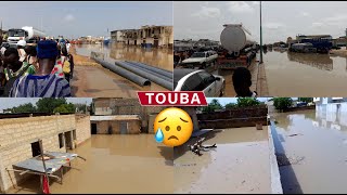 🔴Du jamais vu 48H du Magal Touba sous leau Après une forte pluie Regardez les dégâts et emboutei [upl. by Attiuqaj]