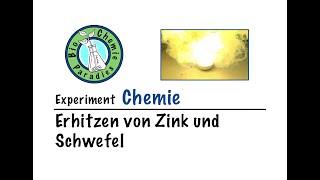 Experiment Chemie – Erhitzen von Zink und Schwefel [upl. by Nnylamme]