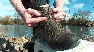 Schnürung Bergstiefel Trekking u Wanderschuh Tutorial [upl. by Anavoig]