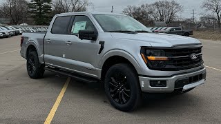 2024 Ford F150 XLT Powerboost in Iconic Silver Metallic full walk around Exterior and Interior [upl. by Linc218]