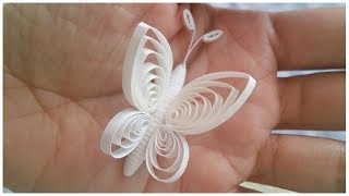 DIY Butterfly Easy Butterfly Simple paper quilling butterfly DIY Quick Crafts [upl. by Ellerehs]