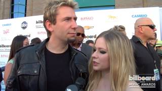 Chad Kroeger and Avril Lavigne on the 2013 Billboard Music Awards Blue Carpet [upl. by Vicki386]