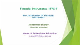 Reclassification of Financial Instruments IFRS 9 [upl. by Mallory614]