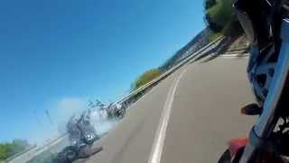 BMW R1200 GS Crash  Sardinia with passenger [upl. by Ahola]