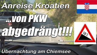 von PKW ausgebremst 😠😡 bei 18 Gefälle  absoluter Wahnsinn  kein freier Stellplatz Nähe Chiemsee 😞 [upl. by Leifer]