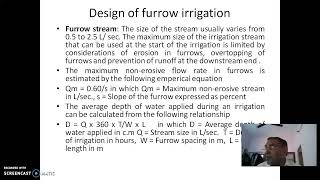 Furrow Irrigation Design [upl. by Daly]