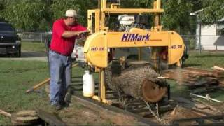 HiMark Saw Mill 28 inch throat capacity 36 inch log capacity power electric up and down onhead [upl. by Maddock]