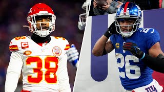 Top free agents for Patriots to pursue  Pats tied to Tyron Smith LJarius Sneed and Saquon Barkley [upl. by Creight]