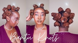 Bantu Knots On Natural Hair  Protective Hairstyles On Natural Hair [upl. by Etireuqram]