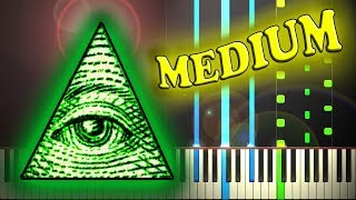 ILLUMINATI CONFIRMED  THE XFILES THEME  Piano Tutorial [upl. by Yenal]