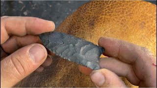 Flint knapping a Clovis from Basalt [upl. by Cathy]