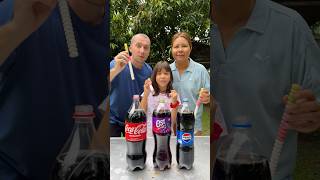 CocaCola Est Pepsi VS Mentos shorts GamGam Family [upl. by Monie]