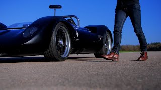 F3s Bart Horsten in Steve Nichols rendition of a McLaren CanAm car  GH5 Mark II CINEMA 4K [upl. by Mettah70]