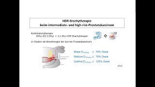 HDR Brachytherapie beim Prostatakarzinom  Strahlentherapie Prof Hilke Vorwerk [upl. by Franzoni]