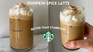 THE BEST Pumpkin Spice Latte Recipe without syrups 🍂 Better amp Cheaper than Starbucks [upl. by Kaile]