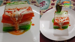 Tricolor Instant dessert recipe  independence special dessertshorts ytshorts [upl. by Hervey]