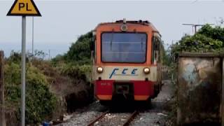 FCE  The narrow gauge train along the slopes of Etna Sicily [upl. by Annaoi852]