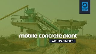 Ready mix concrete plant India  Concrete batching plant with pan mixer [upl. by Terris950]