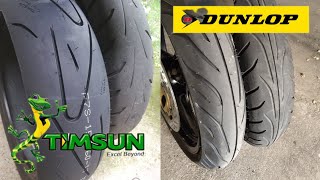 TIMSUN HIGH GRIP EN UNA SUZUKI GS500 [upl. by Kegan]