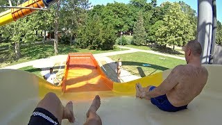 Super Fun Family Water Slide at Harkányfürdő [upl. by Hynda]