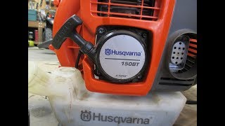 Husqvarna 150BT Backpack Blower High Speed Carburetor Adjustment [upl. by Haizek]