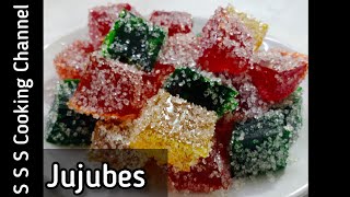 Jujubes candy  Jelly recipe  S S S Cooking channel [upl. by Barling]