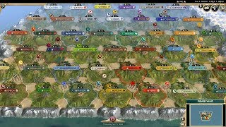 Civ 5 AI Only Timelapse All 43 Civs on the Small Map [upl. by Macur269]