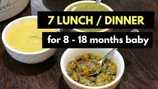 7 Healthy Dal lentil based LunchDinner ideas  for 8  18 months baby [upl. by Ahsiakal]