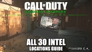 Call of Duty Modern Warfare Remastered  All 30 INTEL Locations Guide  CoD MWR [upl. by Eigriv]