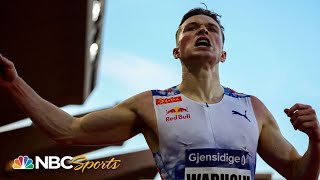 Warholm breaks 400m hurdles Diamond League record in Monaco  NBC Sports [upl. by Klein]