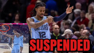 Ja Morant Suspended Again for Gun Celebration [upl. by Kuebbing]