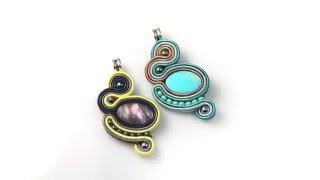 Soutache pendant  Tutorial DIY [upl. by Nereids379]