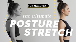 Fix your posture and reduce backpain  10 Minute Daily Stretch Routine [upl. by Joliet]