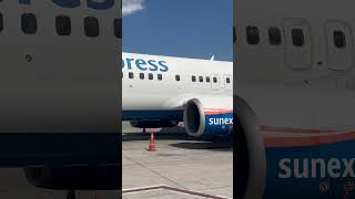 Sunexpress Boing 737800 plane aviation flight sunexpress türkei aerial antalya airplane [upl. by Renate]