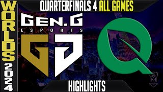 GEN vs FLY Highlights ALL GAMES  LoL Worlds 2024 Knockouts Quarterfinals  GenG vs FlyQuest [upl. by Waine]