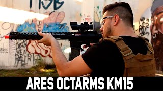 REVIEW ARES OCTARMS KM15  WARSOFT BRASIL [upl. by Camilia]