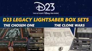 D23 Exclusive Legacy Lightsaber Box Sets  The Chosen One amp The Clone Wars [upl. by Hak437]