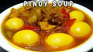 HOW TO COOK CHICKEN EGG SOTANGHON SOUP  PINOY SOUP [upl. by Avigdor639]