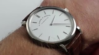 A Lange amp Sohne Saxonia Thin 211026 Luxury Watch Review [upl. by Elsilrac]